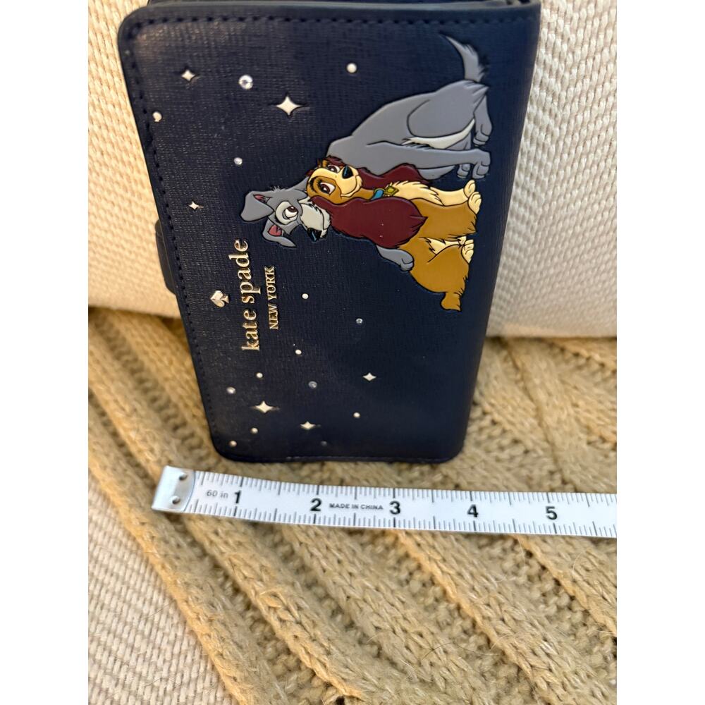 Disney x Kate Spade New York Lady and the Tramp Medium Bifold Wallet Navy - Picture 8 of 8